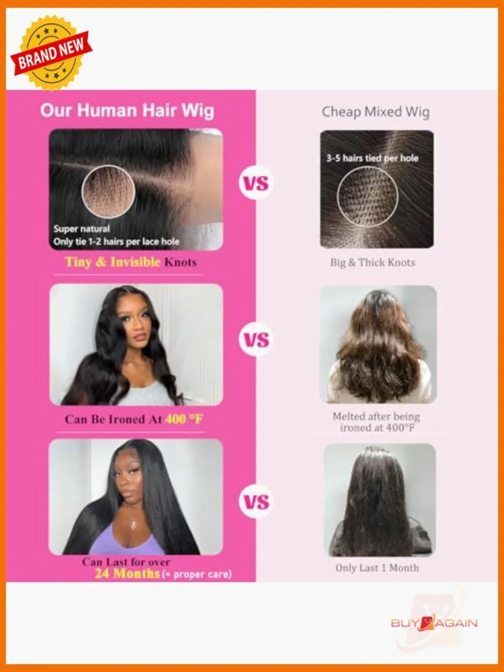 250Density 32Inch 100% Human Hair Lace Front Wig Straight HD Lace